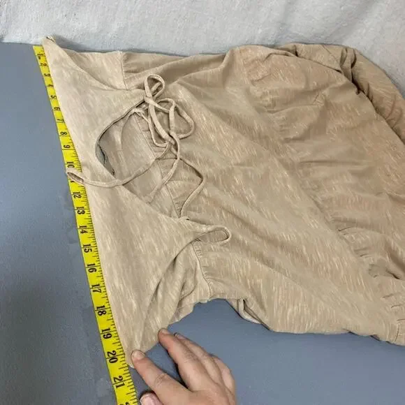 Old Navy Womens Tiered Midi Sundress Size L Boho Neutral Clean Girl Coastal - Picture 8 of 10